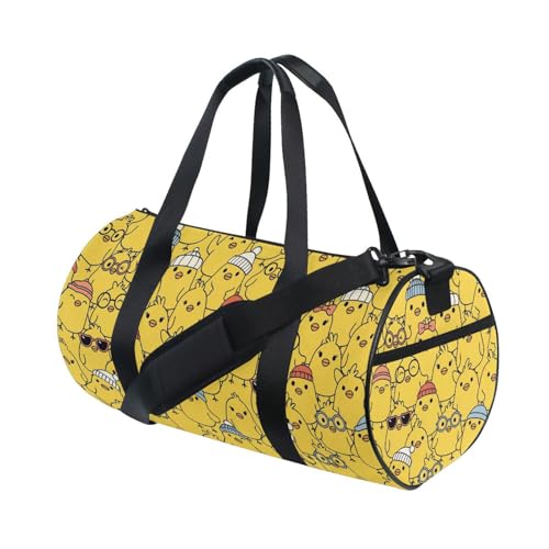 Sletend Cute Chicks Round Gym Duffel Bag for Women & Men