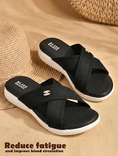 Image of BLISS BALANCE Super Soft Ortho Care Bounce Back Anti-Skid Doubleu Flip-Flops for women's /Grils-Slippers /Doctor Chappal & Footwear-Women's /GirlsBB942