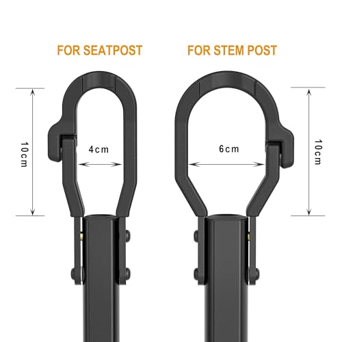 CXWXC Fahrrad Rahmenadapter für Fahrradträger – Verstellbare Oberrohr-Querstange (32 kg Tragkraft) – Crossbar Adapter für Damen-, Kinder-, BMX- & Tiefeinsteiger-Fahrräder (58–76 cm)