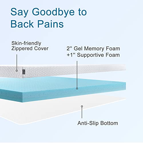 Sleepmax-3-Inch-Gel-Memory-Foam-Mattress-Topper-King-Medium-Soft-Enhance-Comfort-Pressure-Relief-Memory-Foam-Mattress-Pad-High-Density-Bed-Topper-with-Zippered-Cover