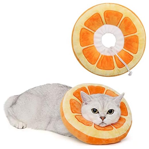 ANWA Adjustable Cat Cone Collar Soft, Cute Cat Recovery Collar, Cat Cones After Surgery for Kittens