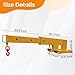GAMINA KAVISI Forklift Jib Boom Crane, 6600lb/3T Capacity,Forklift Jib Crane with 2 Hooks,Heavy-Duty Forklift Boom Attachment Towing Handling Equipment for Warehouse or Factories