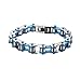 Vioness - Pulsera para hombre de acero inoxidable con cadena de bicicleta y moto, chapada en azul y plata, bicolor