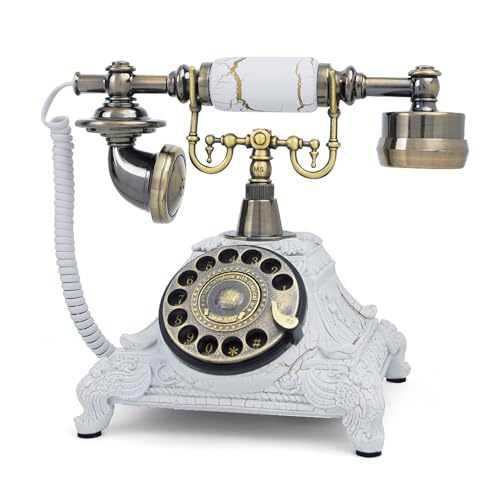 Image of RetroVox Audio Guest Book Wedding Phone Guestbook Easy to Use & Fun Engagements Anniversaries Baby Showers Graduation Record Personalized Audio Messages (B White)
