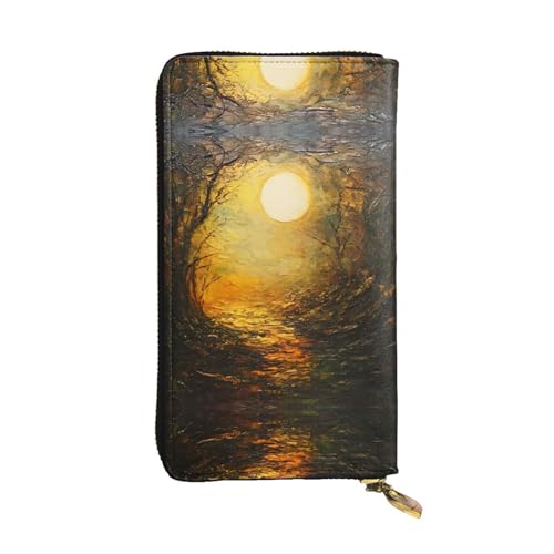 Portefeuille de voyage portable en cuir imprimé peinture pour vos déplacements