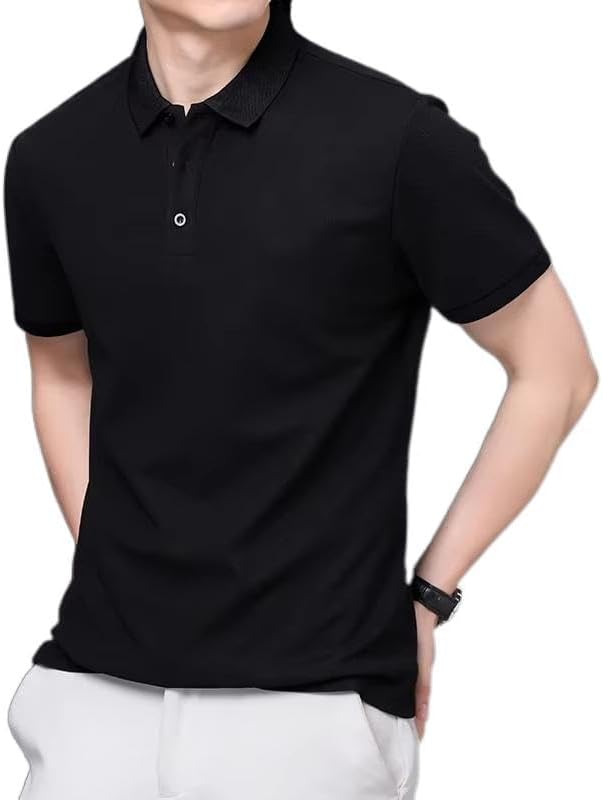 Polo Shirts for Men Cotton Short Sleeve Golf Tennis Collared Shirt for Casual Work Travel