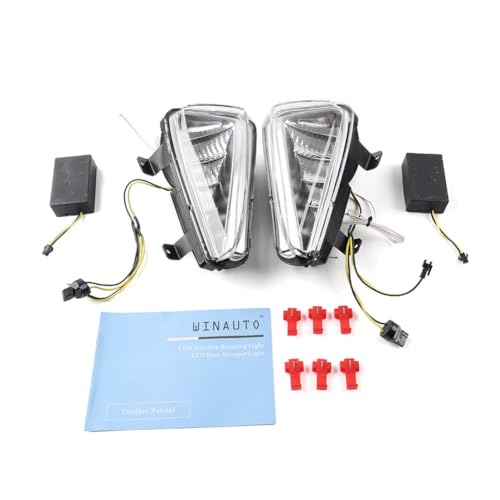 CNxinn10 Daytime LED Running Light Front Fog Lamp Turn Signal ABS Black Car for Toyota Innova 2020-2021