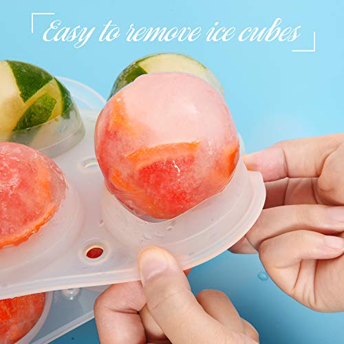 Molde de cubo de gelo redondo, fácil liberação, molde de bola de gelo, bandejas de cubo de gelo de s