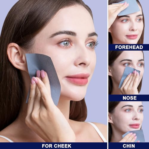 image for Teenitor 800 Counts Oil Blotting Papers for Face, Bamboo Charcoal Oil 
