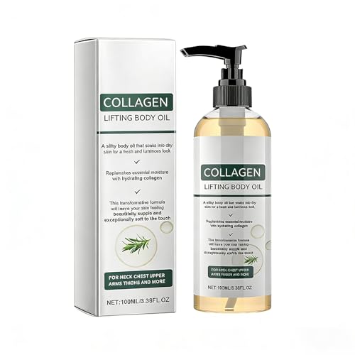 Divinvera Collagen Body Oil - Collagen Lifting Body Oil Hydrating & Firming Dry Oil Lightweight Fast-Absorbing Non-Greasy Moisturizer for Smooth Radiant Skin For Women & Men 3.38 Fl Oz