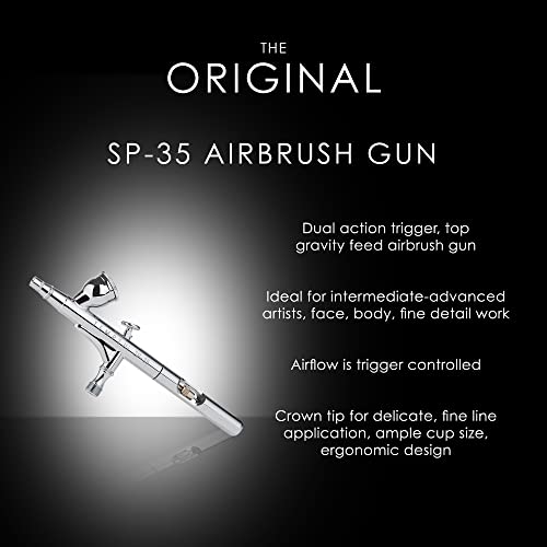 Temptu Pro Plus Premier Airbrush Kit: Airbrush Makeup Set For Professionals | Includes S/B Silicone-Based Foundation Starter Set & Airbrush Cleaning Kit | Travel Friendly #TOP3