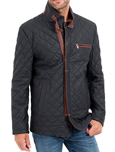 Elegante und hochwertige Herren Premium Lederjacke Leno aus weichem...