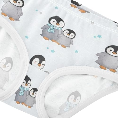 Cute Penguins Pairs Singles White Girls Underwear Toddler 2t Cotton Panties for Girl Designer Undies Kids Briefs4