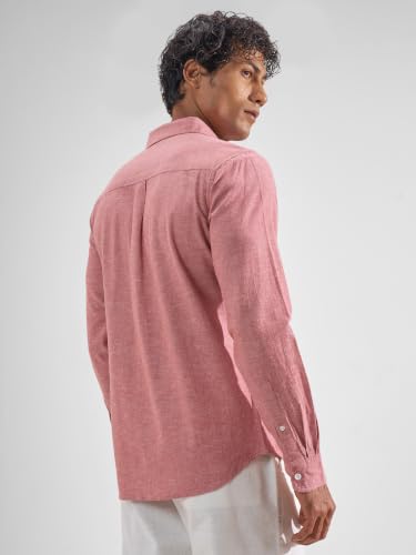 Image of Highlander Men Men's Relaxed Fit Casual Shirt | Cotton Linen | Relaxed fit | Full Sleeves|Premium Shirt for Man