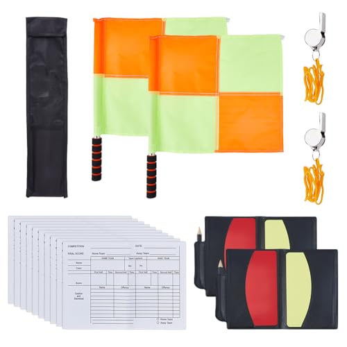 Kit de Árbitro de Fútbol DICOSMETIC con 2 Banderas y 2 Silbatos miniatura 1