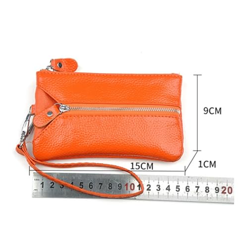 Womens wallet Classical Leather Wallet for Women with Zipper Coin Pocket | Unisex Leather Zipper Bag for Keys and Coins4