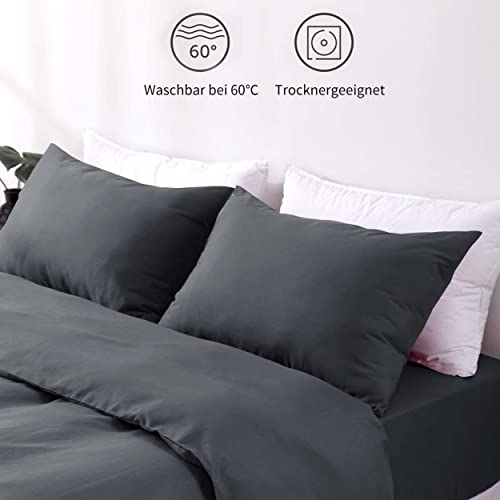 Hafaa Pillow Cases 2 Pack Brushed Microfiber Plain Pillow Cases with Envelop Closure, Wrinkle & Fade Resistant Pillow Cover - Image 4