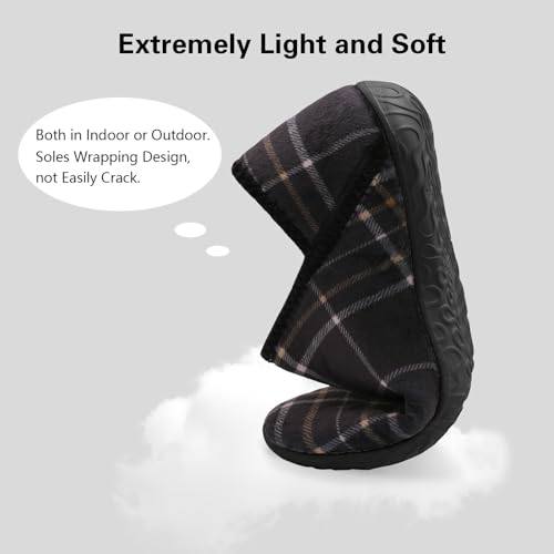 Image of Spesoul Fuzzy House Slippers for Women Men Indoor Closed Back Lightweight Cozy Faux Furry Lining Barefoot House Shoes Slipper Socks for Bedroom Home Office Yoga Outdoor Walking Shoes