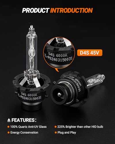 Image of SEALIGHT D4S HID Bulbs,66440 42402 42402WX (42402C1) for HID Assembly 6000K Cool White with 1:1 Mini Size, Plug and Play, Pack of 2