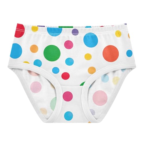 Colorful Dots Green Blue Orange Little Girl Panties Toddlers Underwear Floral Cotton Durable Briefs Girls Undies 2t