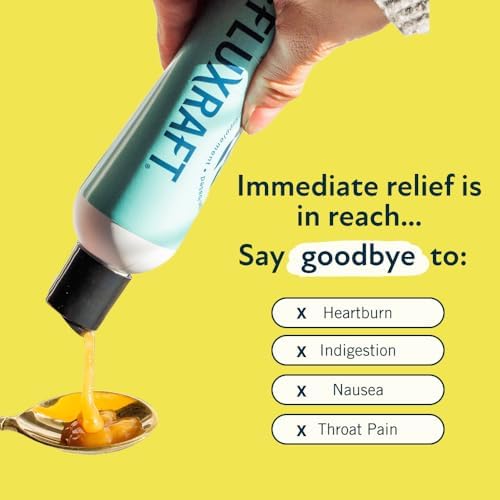 RefluxRaft Acid Reflux Therapy, Organic Alginate, Rapid & Long Lasting Gerd, LPR & Digestion Symptom Support, Zero Sugar, Gluten Free, Low Sodium, Lemon Ginger, 47 Gel Servings Per 8 OZ Bottle, 4 Pack