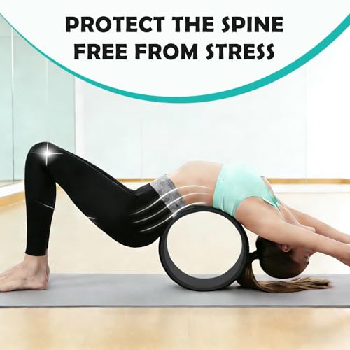 NGT Yoga Wheel 13 inch Yoga Wheel for Back Pain Strongest and Most Comfortable Dharma Yoga Prop Wheel with Free Yoga Bands - Image 3