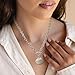 NEPULOY Silver Seashells Necklace for Women - Beach Shell Necklaces, Fashion Ocean Summer Beach Jewelry for Women Gifts