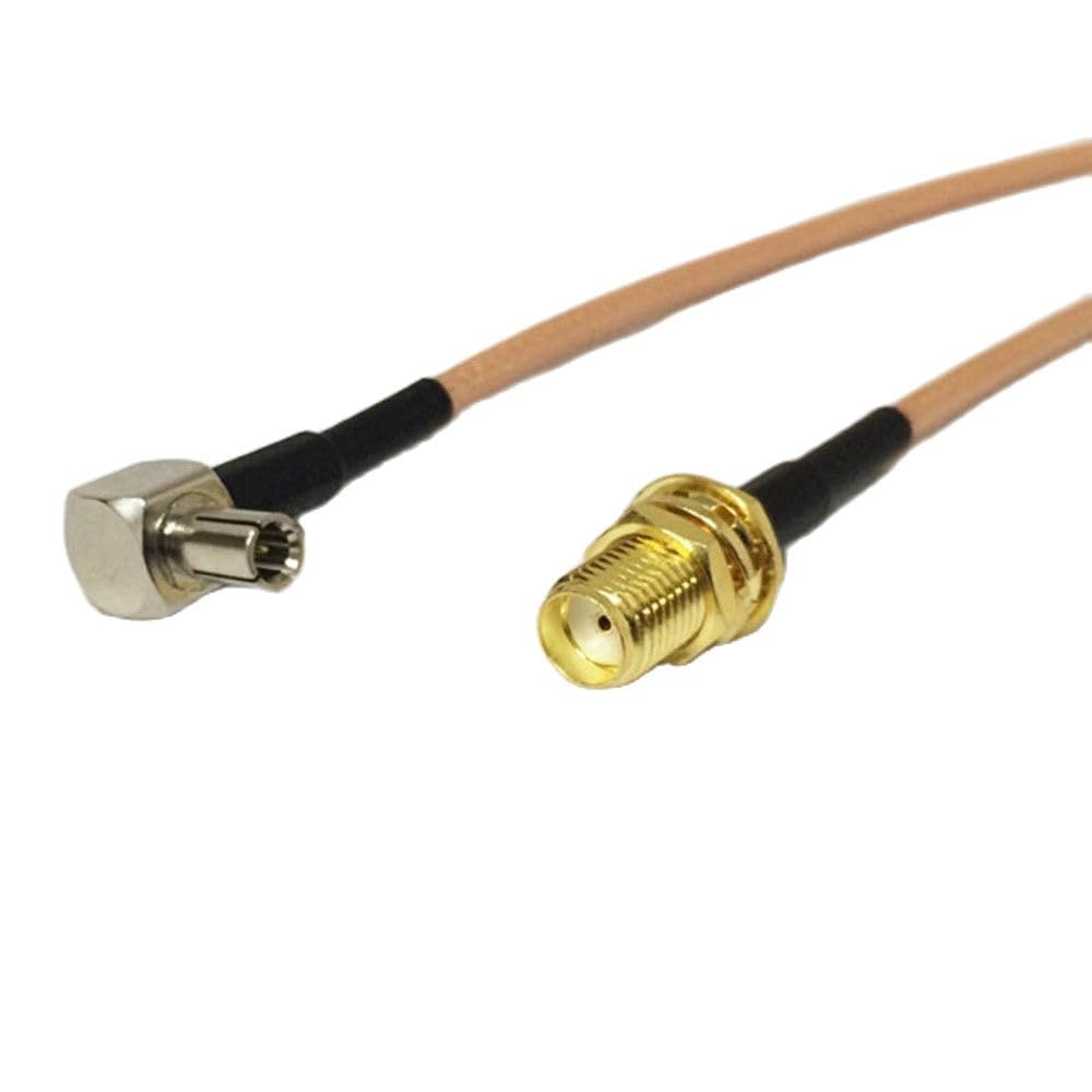 Écrou TS9 vers connecteur mâle | Câble coaxial RG316 100cm haute performance