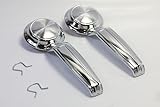 Amituofoo Interior Door Handle, Left and Right, Metal Chrome, Pack of 2 Replacement for 1967-1995 Chevy G10 G20 G30 Van Blazer C10 Pickup Suburban C20 C30 K10 K20 K30 GMC G1500 G15/G1500