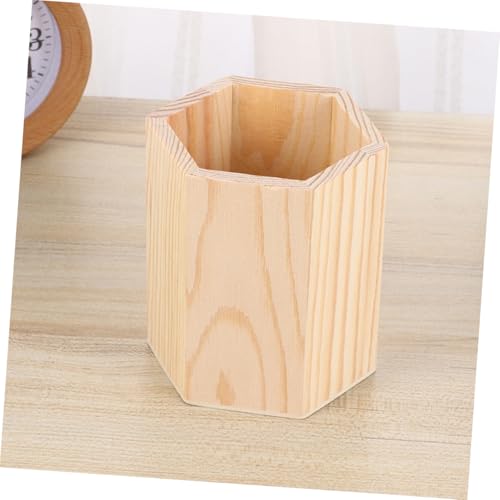 Support hexagonal pour crayons rangement bois pour école bureau et maquillage - 7