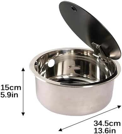 Stainless Steel Rv Kitchen Sink with Folding Faucet and Lid, Compact Durable for Campervan Mobile Living-A
