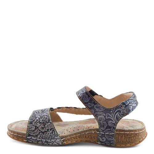 Image of Spring Step L'Artiste womens Popular | Hand-painted leather upper with hook and loop straps, padded microfiber insole, polyurethane outsole, and 1.25 in heel