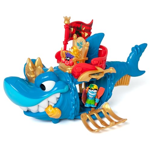 PIRATIX King Shark - Squalo articolato, con gabbia per catturare il rivale Piratix, include 1 squalo, 1 tesoro esclusivo, 1 esclusivo Piratix e 1 accessorio, blu - Lego - Immagine 3