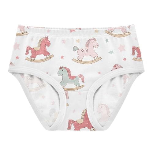 Wusikd Retro Girls' Underwear Cotton Horse Girls Briefs Soft Toddler Underwear 2T