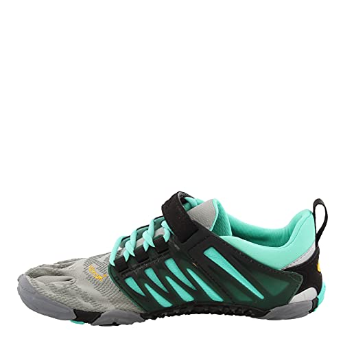 Vibram Tênis feminino V-Train Cross-Trainer, Cinza/Preto/Aqua, 5