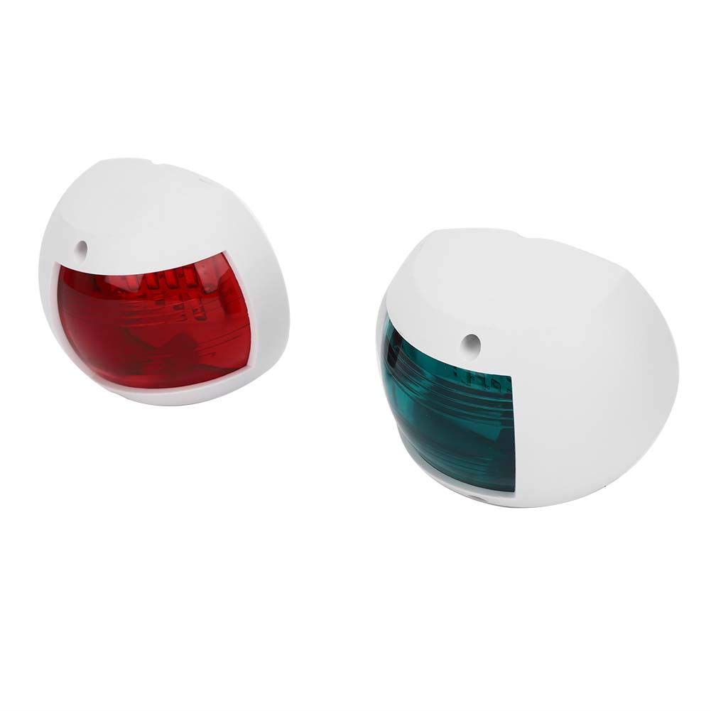 Reminnbor Bateau lumière paire de lampe de signalisation sphérique rouge vert LED étanche bateau lumière de navigation DC12V-24V 3W pour la pêche de nuit(blanc) feu navigation bateau led