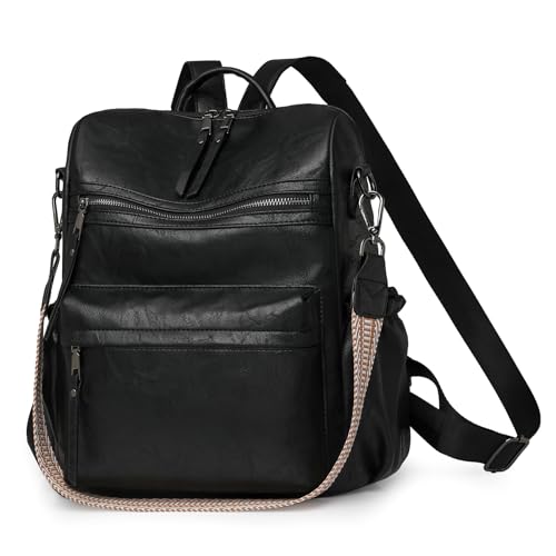 Image of Women's Fashion Backpack Purse for Women Leather Multipurpose Design Ladies Shoulder Bag Travel bag Satchel Handbags