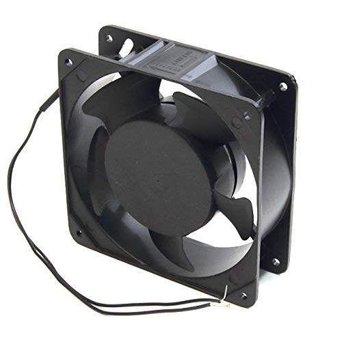 Ventola 120 Mm 220 V Per Armadio Server - Cuscinetto A Sfera, 5 Pale, Acciaio Nero