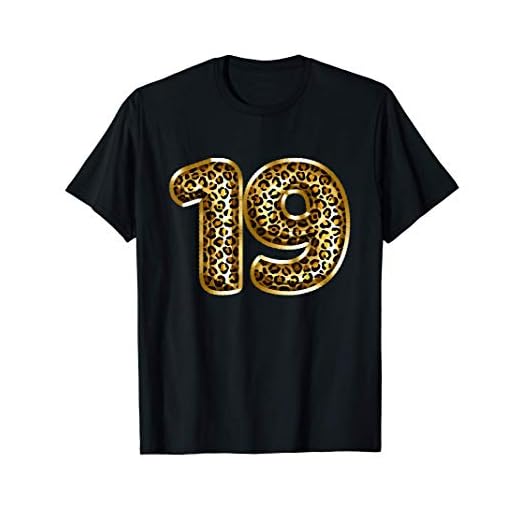 19th Birthday Gift Leopard Animal Print Nineteen Camiseta