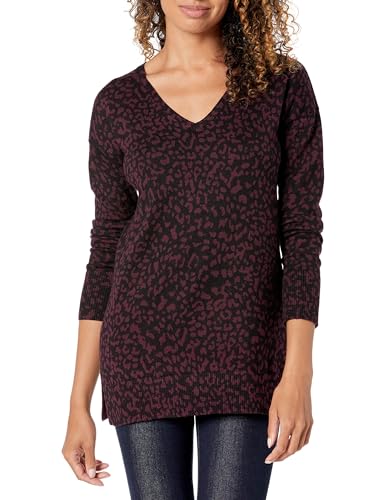 Image of Amazon Essentials Women's Lightweight V-Neck Tunic Sweater, Long Sleeve, Ribbed (Available in Plus Size)