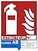 Signalétique extincteur AB Eau + Additif - Autocollant vinyl waterproof - L.150 x H.200 mm - 1