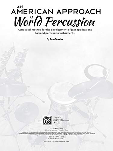 An American Approach To World Percussion: A Practical Method For The Development Of Jazz Applications To Hand Percussion Instruments, Book & Dvd #TOP2