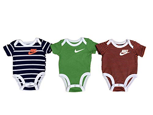 Nike Baby Girls Bodysuits 3 Pack (Green Pulse(56Ciwl-E1G)/Orange, 3 Months) #TOP8