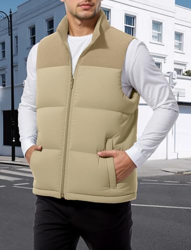 Abrigo acolchado para hombre AIEOE sin mangas chaleco de invierno térmico 2