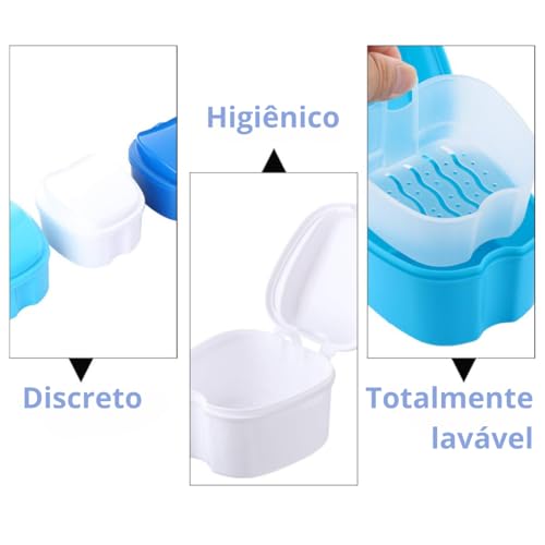 Estojo para higiene de aparelho ortodontico, protese e dentadura