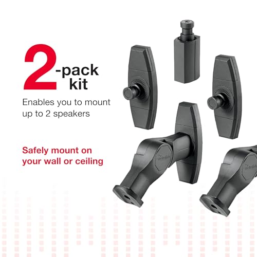 Rocketfish Tilting Wall Mounts for Most Small Speakers - Wall Mounting for Small Speakers - Speaker Holders with Tilting & Swiveling Design - Weather-Resistant Speaker Mounts (Pack of 2) - Thumbnail 4