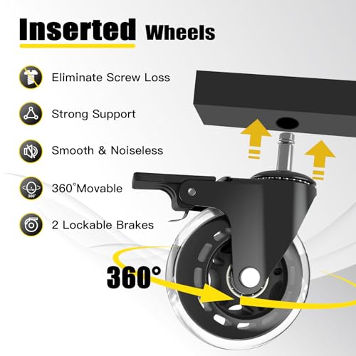 Rolling Shop Stool with Wheels, Garage Work Mechanic Stool with Backrest, Roller Mechanic Chair, Adjustable Height, 360° Swivel, Tool Tray Storage, 330 LBS Capacity, Heavy Duty, Yellow