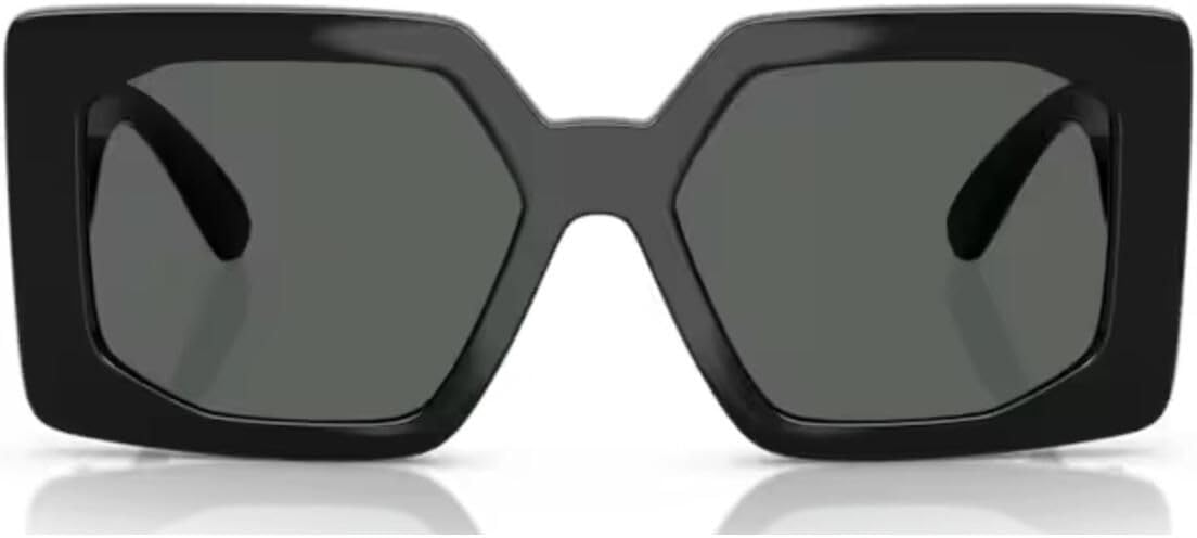 Versace Woman Sunglasses Black Frame, Dark Grey Lenses, 55MM