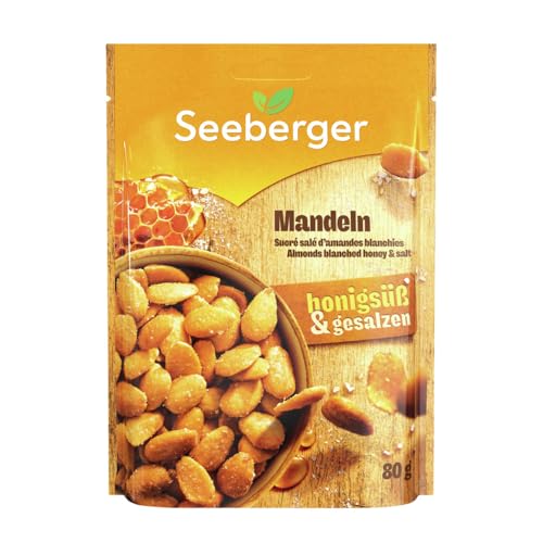 Amandes blanchies grillées sucrées salées Seeberger le snack végétarien pour le bureau et sport
