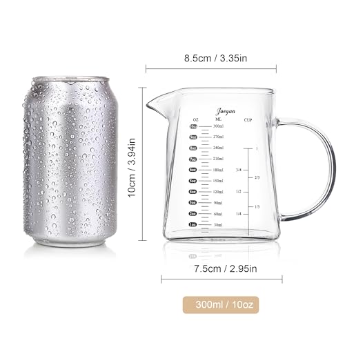 Vaso medidor de vidrio 300 ml con pico y asa miniatura 7